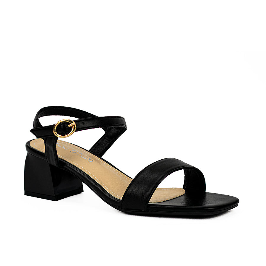 Mario D' Boro Women's Heeled Sandals Lv 22530 Black/Bone/Beige