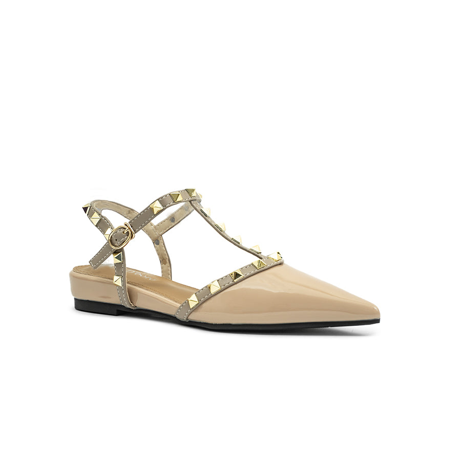 Women's Flat Sandals LY 28828 Beige/Black C74