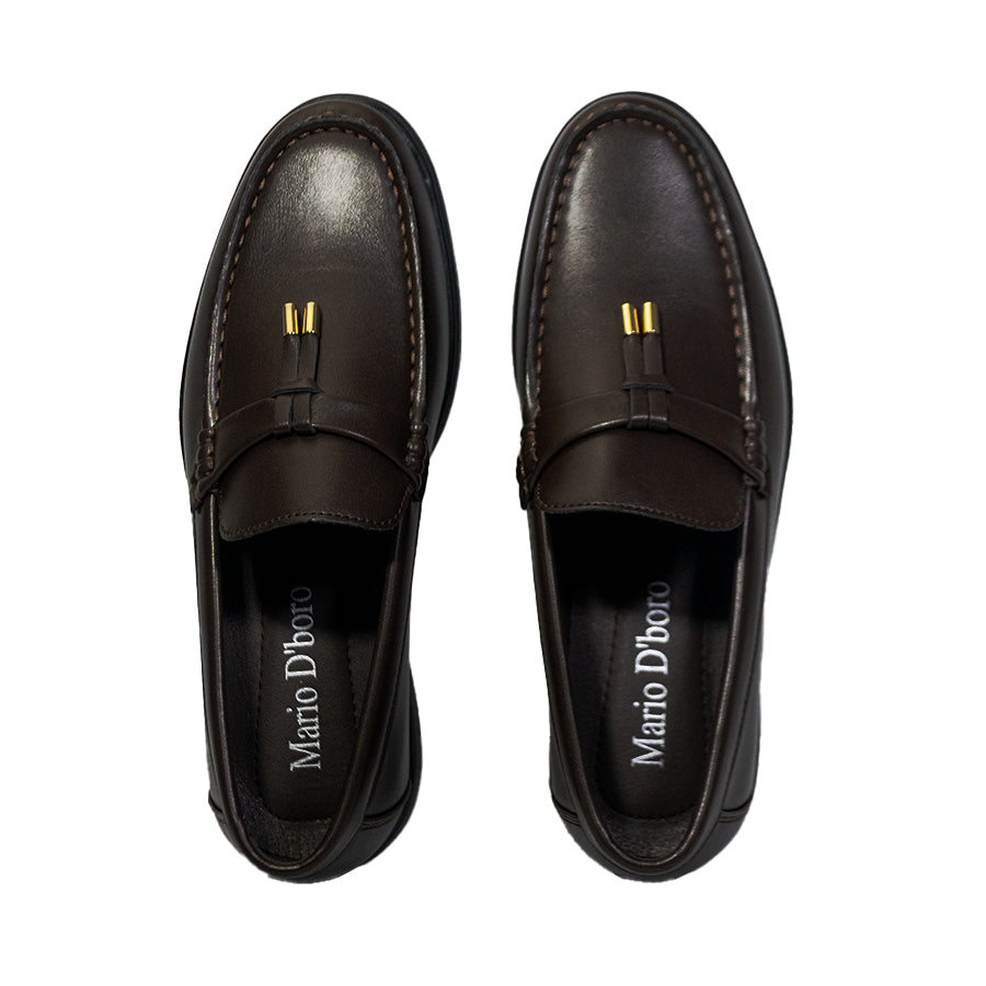 Mario D' Boro Men's Casual Loafers MY 25920 Black/Very Dark Brown C66