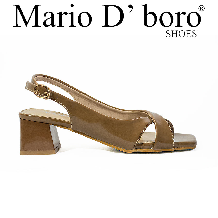 Mario D' Boro Women's Heeled Sandals LY 28147 Bone/Brown C65