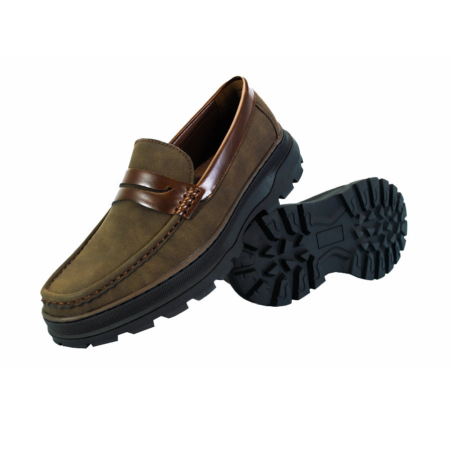 Mario D' Boro Men's Casual Loafers MX 25754 Dark Brown C62