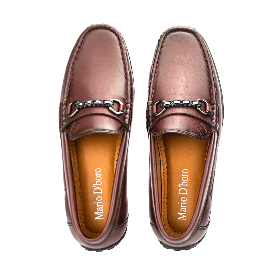 Mario D' Boro Men's Casual Loafers Mw 24393 Black/Maroon C42