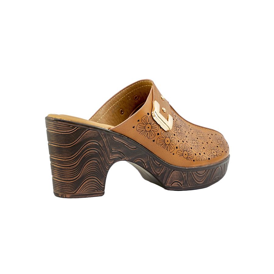 Women's Heeled Sandals LY 28413 Black/Brown C71