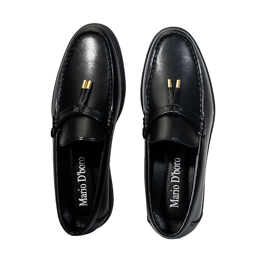 Mario D' Boro Men's Casual Loafers MY 25920 Black/Very Dark Brown C66