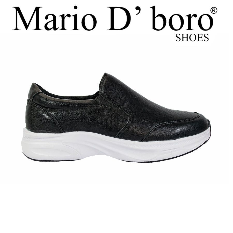 Mario D' Boro Men's Casual Loafers MX 25757 Black/Dark Brown C62