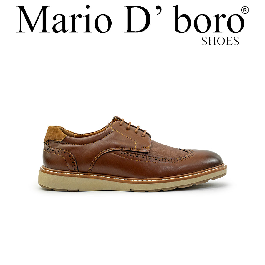 Mario D' boro Men's Formal Oxford MY 26091 - Black / Brown C88