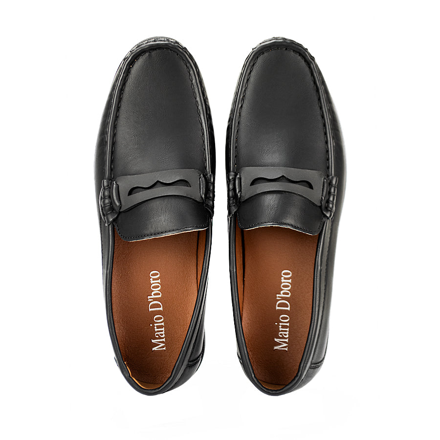 Mario D' Boro Men's Casual Loafers Shoes Mw 22620 Black