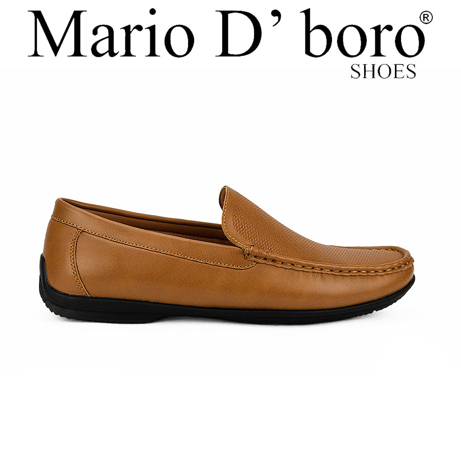 Mario D' Boro Men's Casual Loafers Mw 23976 Black/Tan C45