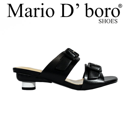 Mario D' Boro Women's Heeled Sandals LX 27479 Black/Bone C58