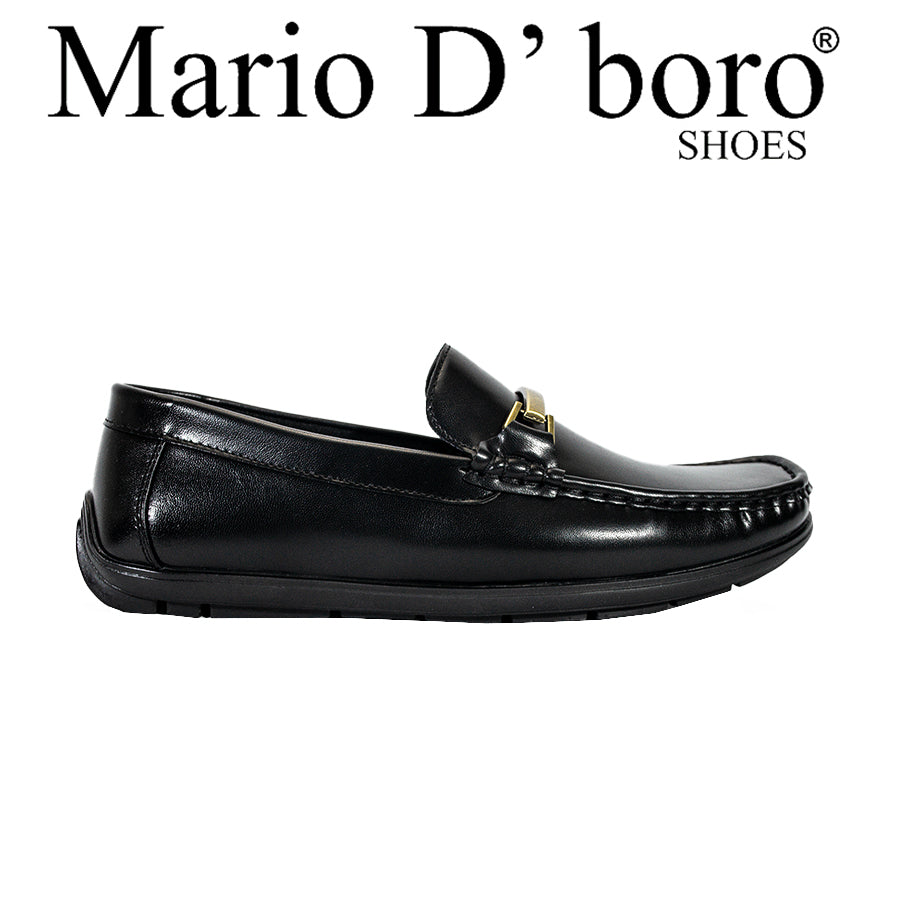 Mario D' Boro Men's Casual Loafers MX 25465 Black/Dark Brown C59