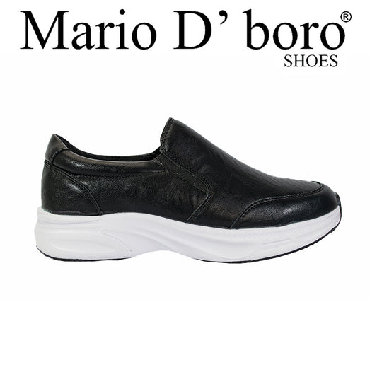 Mario D' Boro Men's Casual Loafers MX 25757 Black/Dark Brown C62