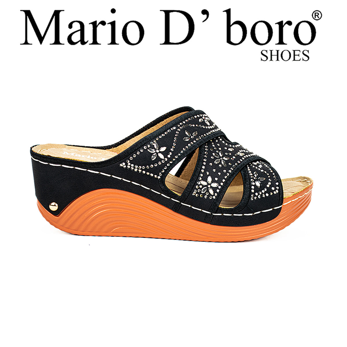 Mario D' Boro Women's Sandals Lv 22412 Beige/Black/Navy Blue C51