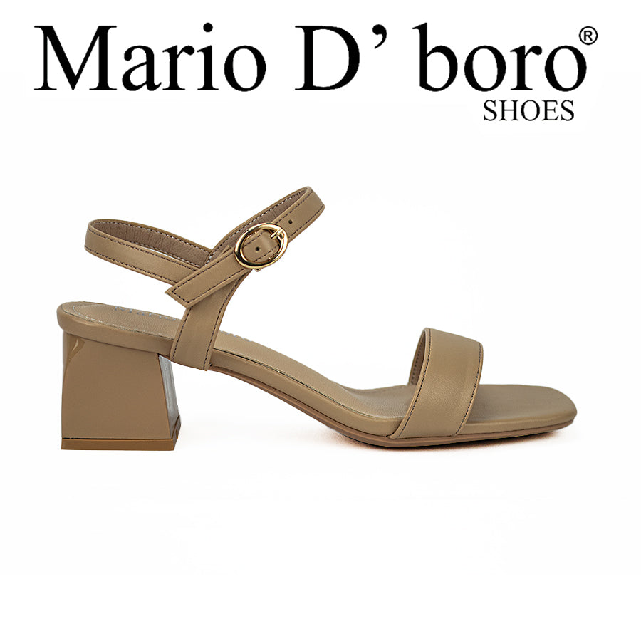 Mario D' Boro Women's Heeled Sandals Lv 22530 Black/Bone/Beige