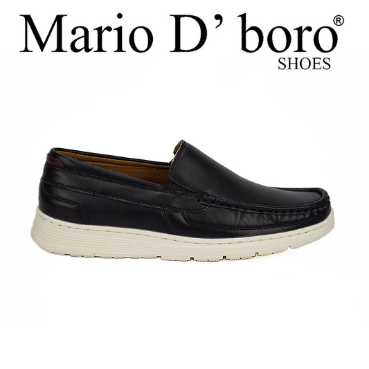 Mario D' Boro Men's Casual Loafers Mw 22558 Black/Tan