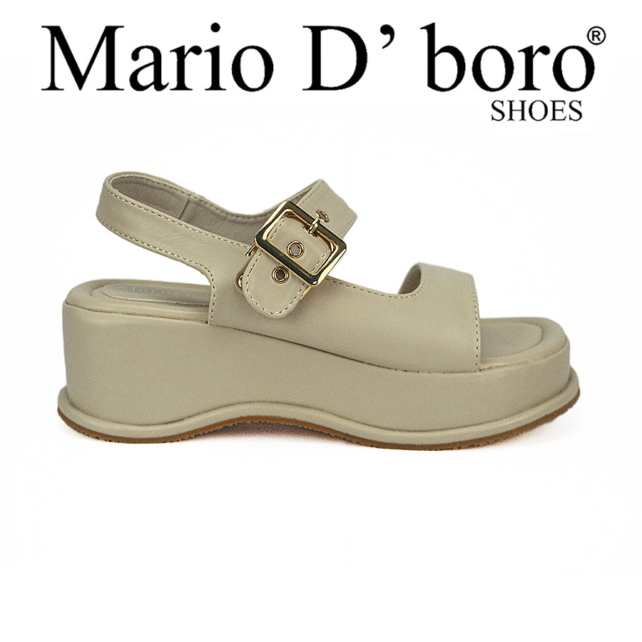 Mario D' Boro Women's Flat Sandals Lw 25505 Bone/Old Rose C41