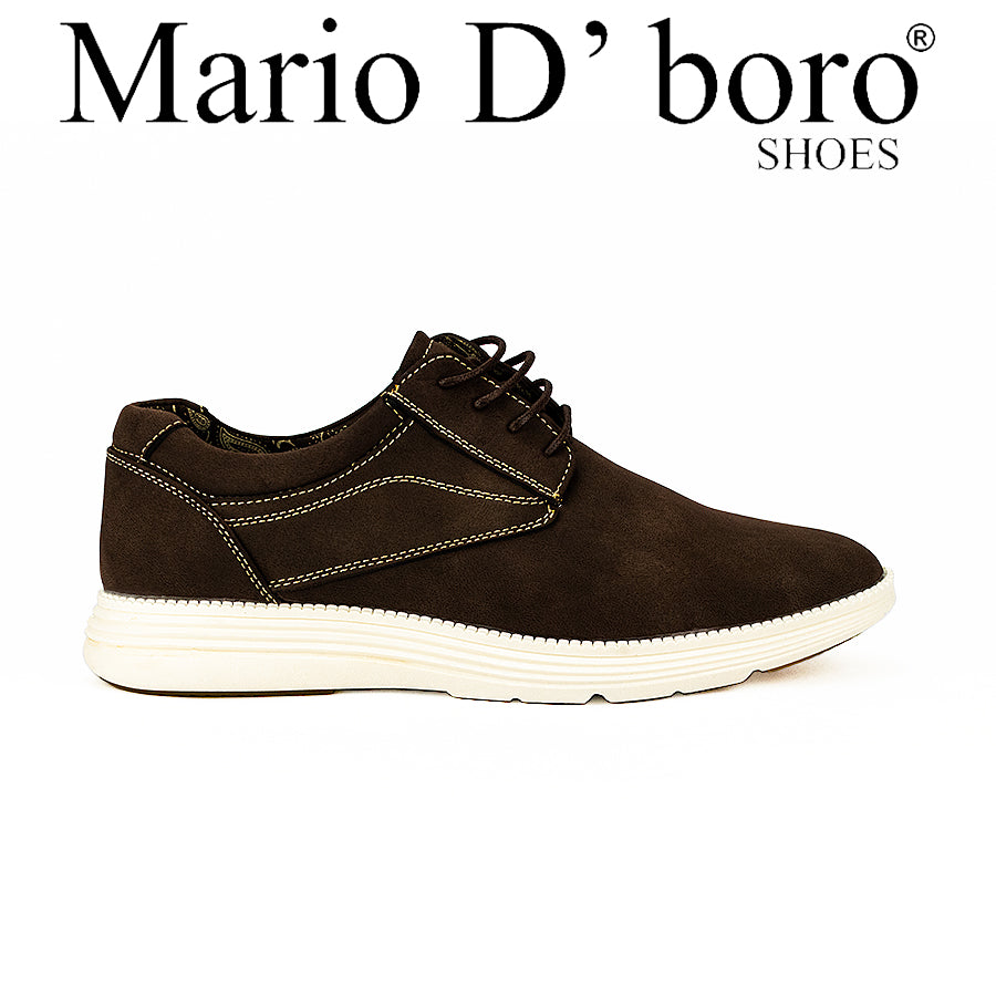 Mario D' Boro Men's Casual Oxford Mw 24583 Black/Dark Brown C45