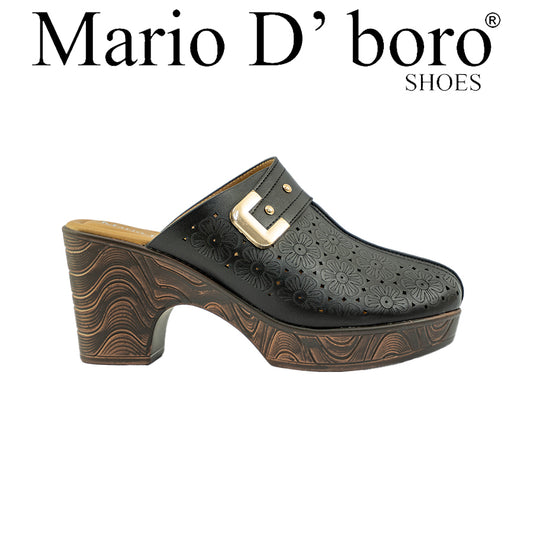 Women's Heeled Sandals LY 28413 Black/Brown C71