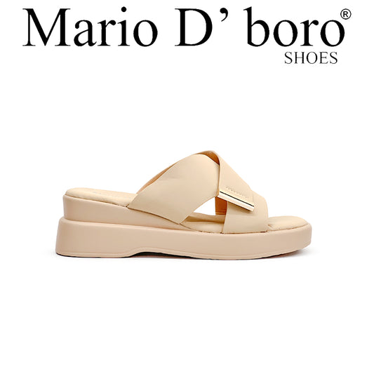 Women's Wedge Sandals LY 28879 Beige/Black C76