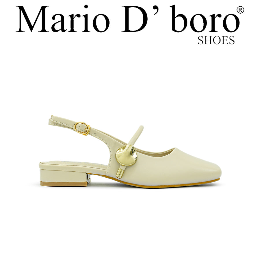 Mario D' boro Women's Flat Sandals LY 29052 Black / Bone C79