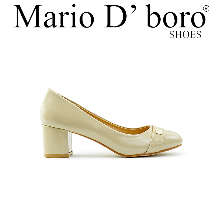 Mario D' boro Women College Pumps LX 27434 Black / Beige C80