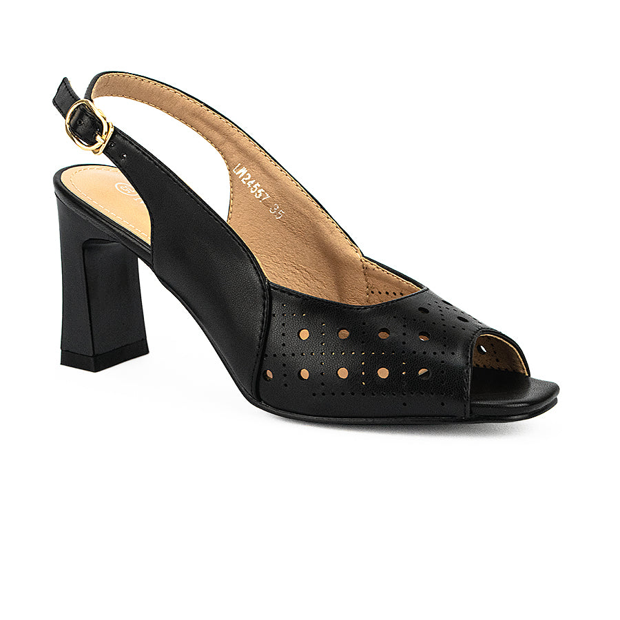 Mario D' Boro Women's Heeled Sandals Lw 24557 Black/Beige C34