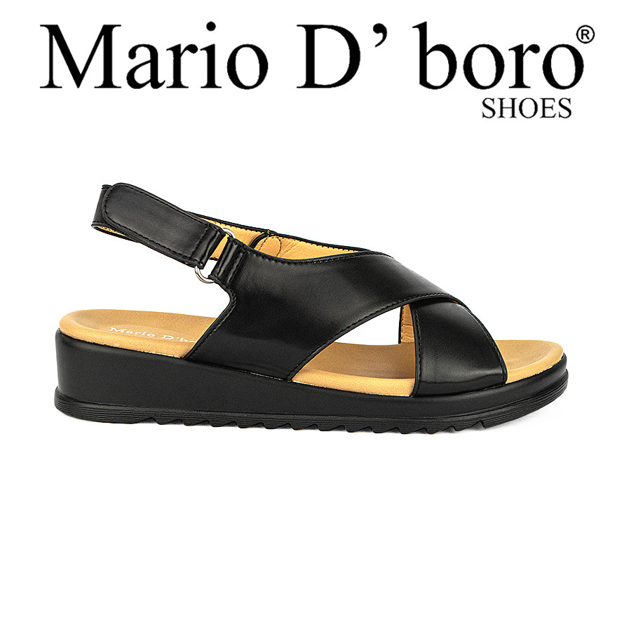 Mario D' Boro Women's Sandals Lw 23927 Black/Dark Brown C33