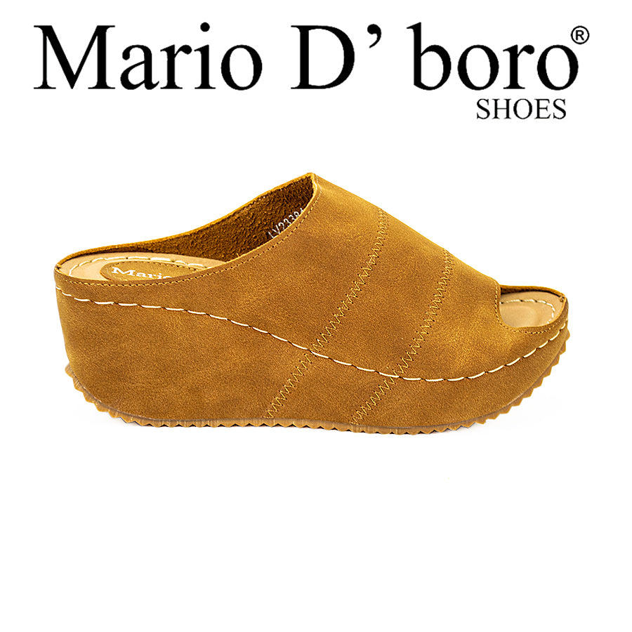 Mario D' Boro Women's Wedge Sandals Lw 23384 Black/Brown