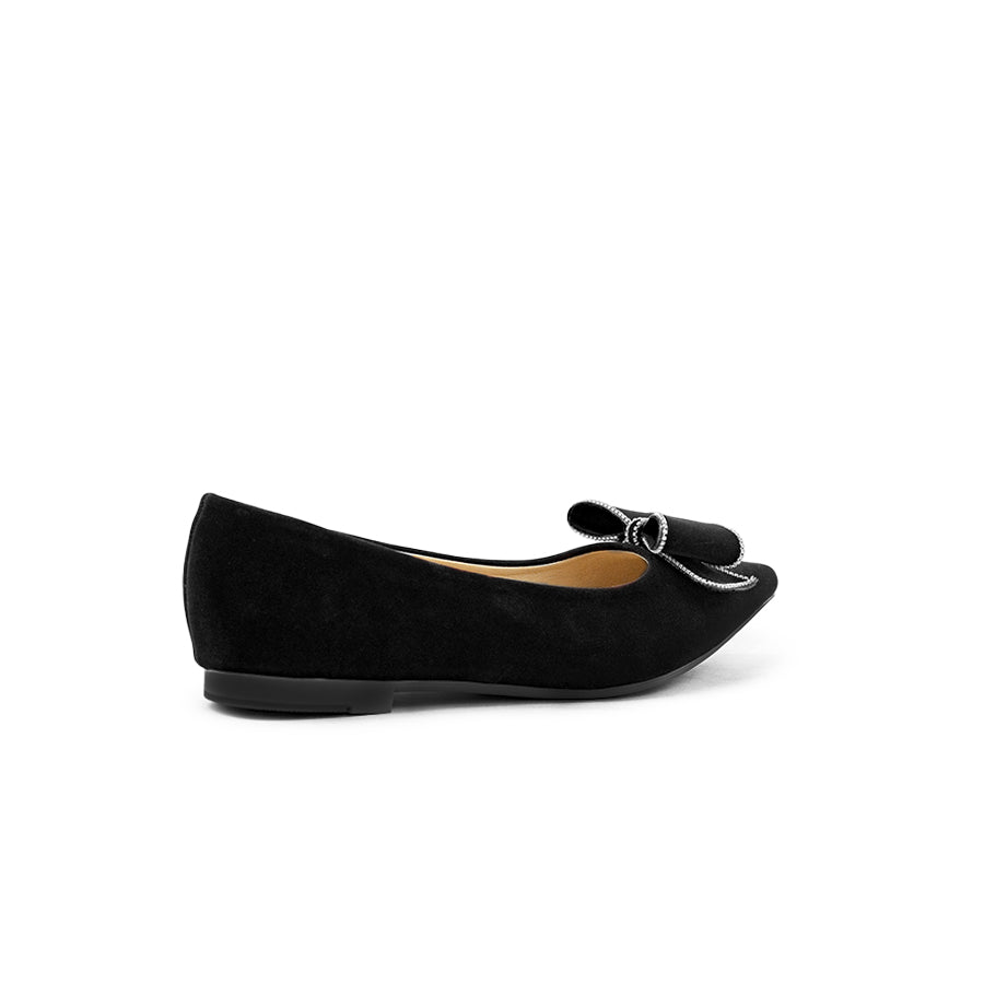 Mario D' boro Women's Ballet Flats LY 29469 - Black / Maroon C86