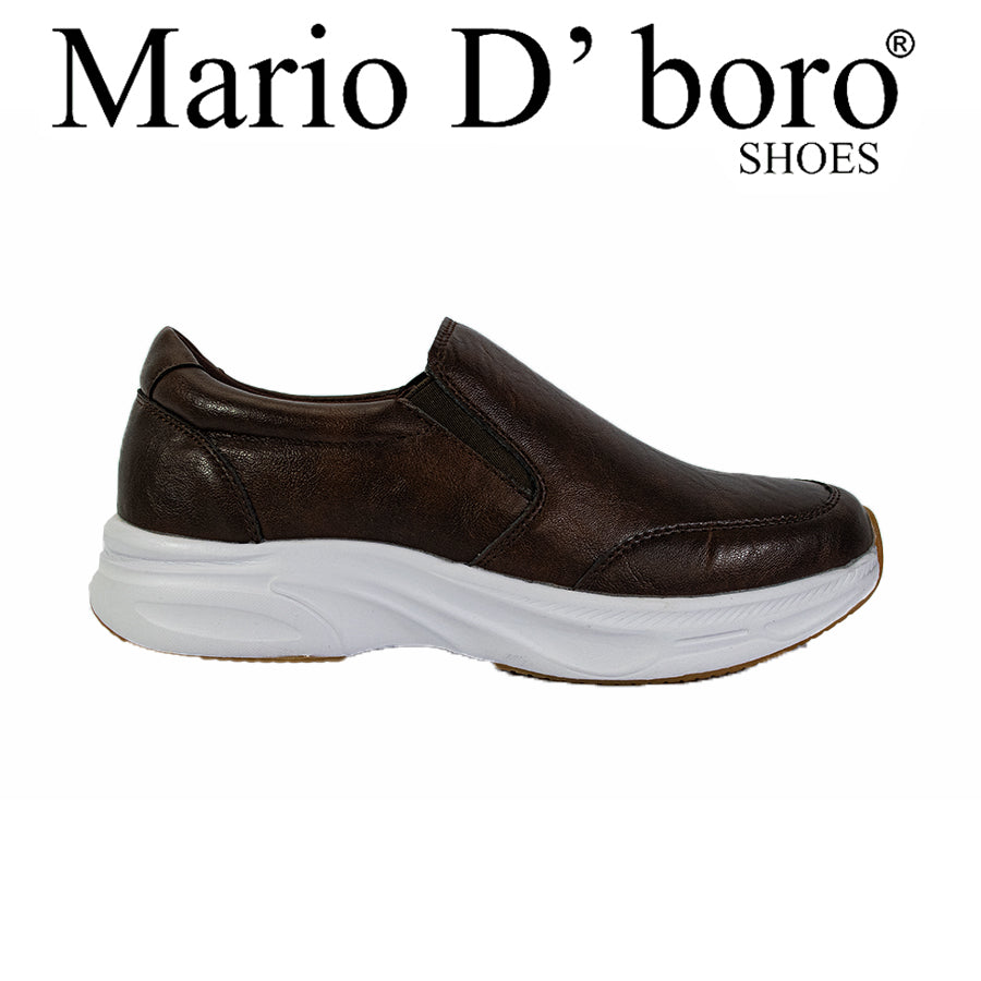 Mario D' Boro Men's Casual Loafers MX 25757 Black/Dark Brown C62
