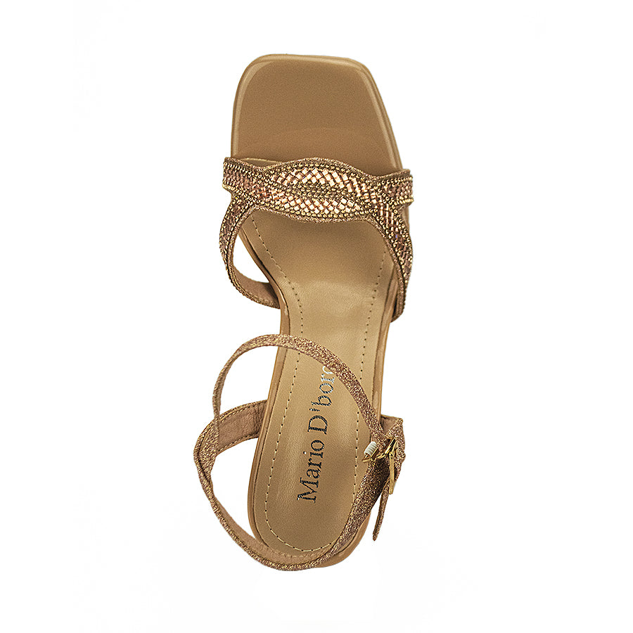 Mario D' Boro Women's Evening Sandals LW 25385 Black/Taupe C40