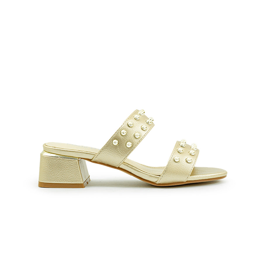 Mario D' boro Women's Heeled Sandals LY 29546 - Soft Gold /Soft Silver C89