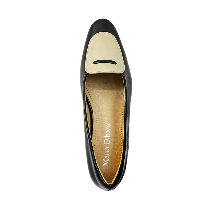 Mario D' Boro Women's Ballet Flats LY 29276 Beige / Black C79