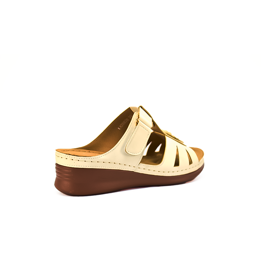 Mario D' Boro Women's Wedge Sandals LX 26826 Beige/Off White C51