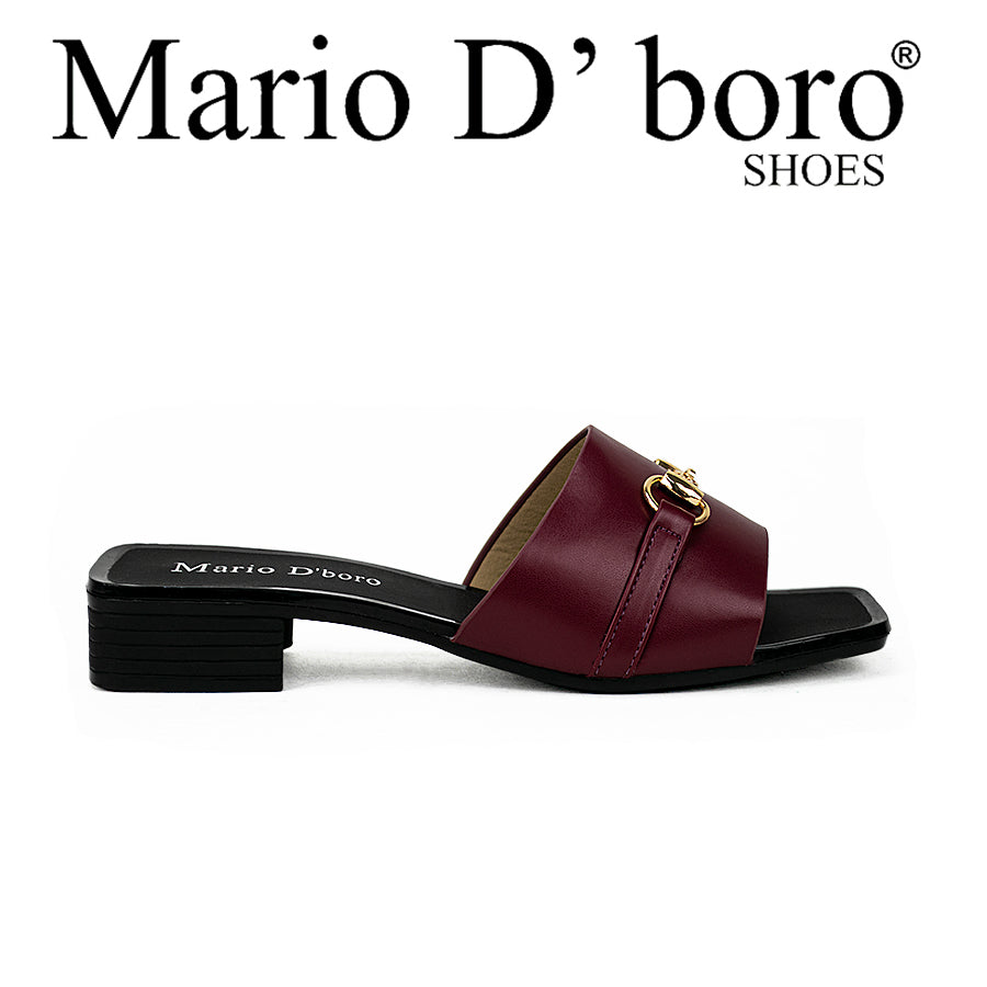 Mario D' Boro Women's Sandals Lv 22806 Black/Maroon