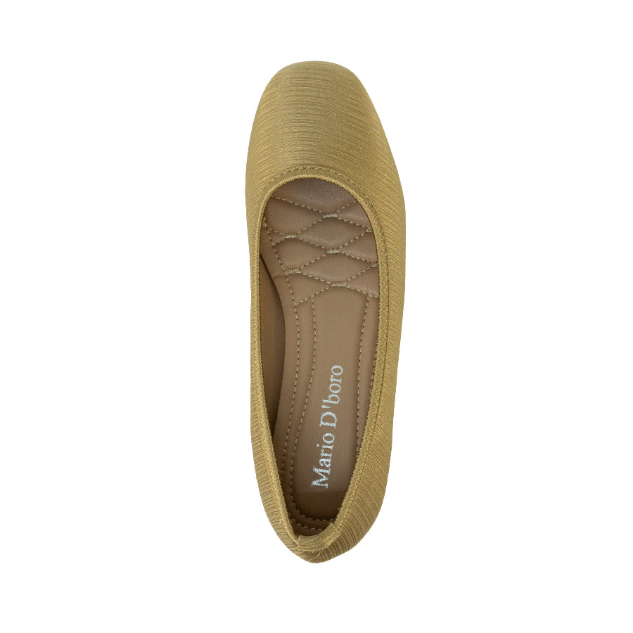 Mario D' boro LZ 27225 C102 Women's Classic Comfort Ballet Flats - Black / Gold