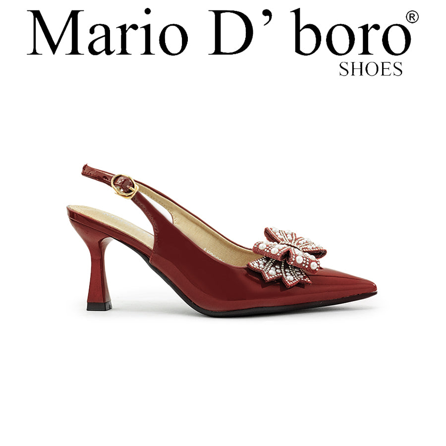 Mario D' boro Women's Evening Sandals LY 29666 Black / Maroon C89