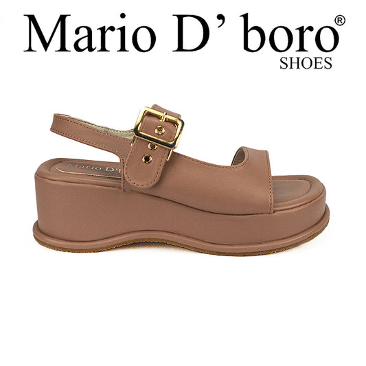 Mario D' Boro Women's Flat Sandals Lw 25505 Bone/Old Rose C41