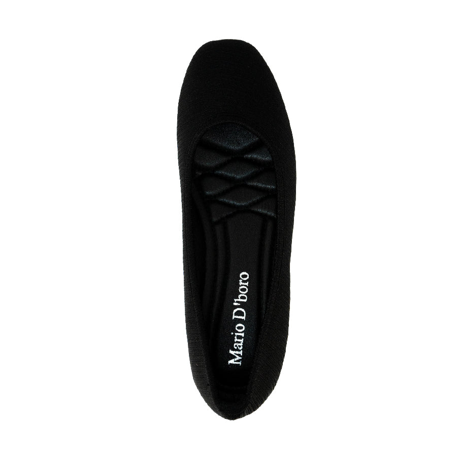 Mario D' boro LZ 27225 C102 Women's Classic Comfort Ballet Flats - Black / Gold