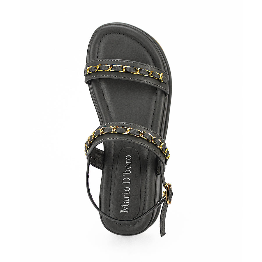 Mario D' Boro Women Flat Sandals Lw 25503 Beige/DarkGray C41