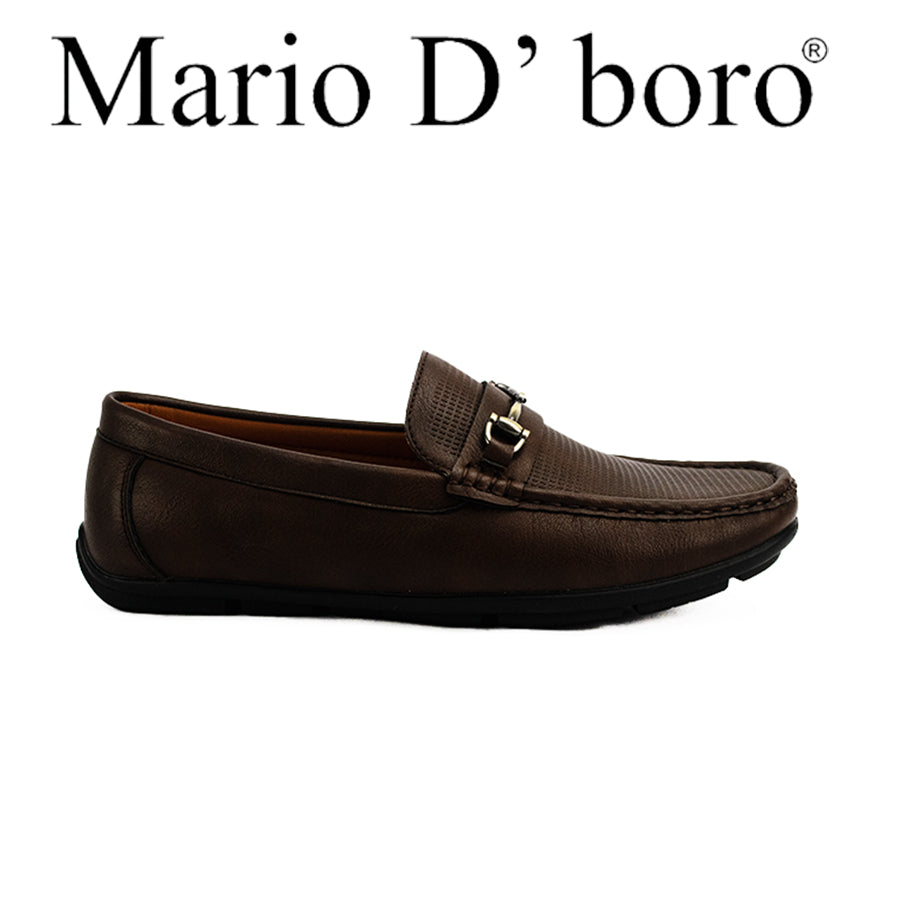Mario D' Boro Men's Casual Loafers MX 23970 Black/Dark Brown C48