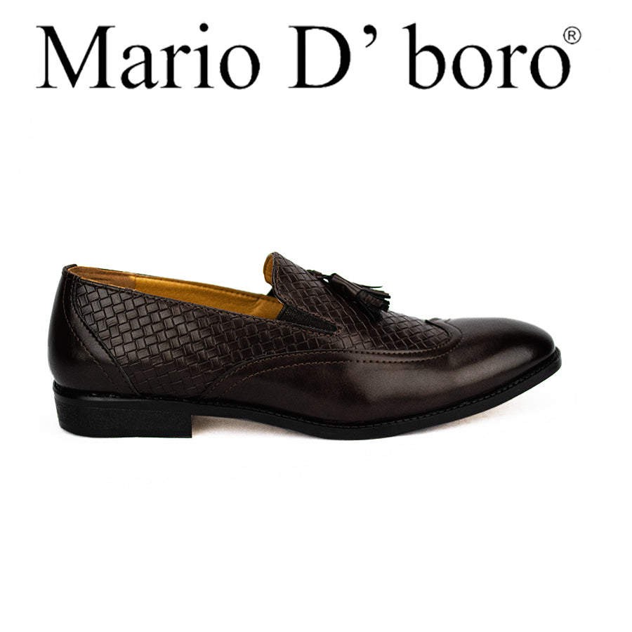 Mario D' Boro Men's Formal Slip On Mw 22946 Brown/Coffee Brown C43
