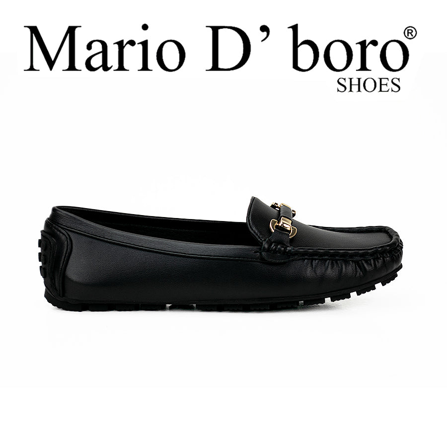 Mario D' Boro Women's Flat Shoes Lv 22185 Black/Old Rose