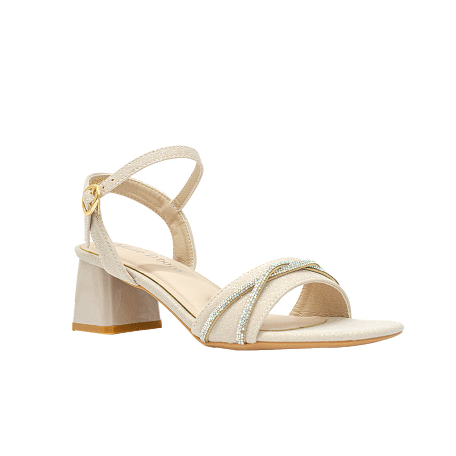 Mario D' Boro Women's Evening Sandals LY 28007 Gold/Silver C68