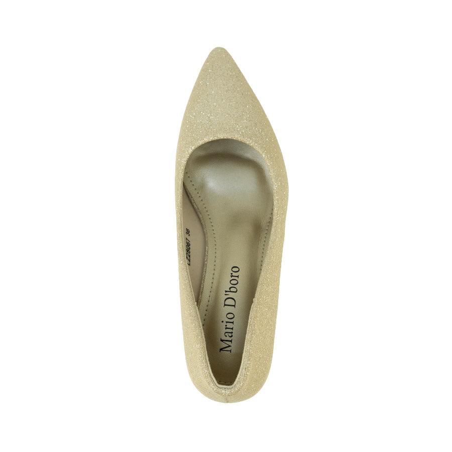 Mario D' boro LZ 28067 C102 Women's Gold / Silver Evening pointed toe shoe