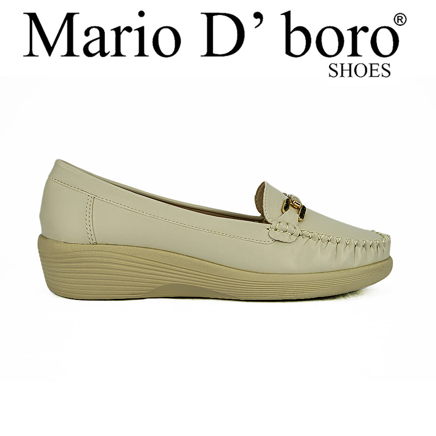 Mario D' Boro Women's Flat Shoes Lw 23920 Black/Bone C29