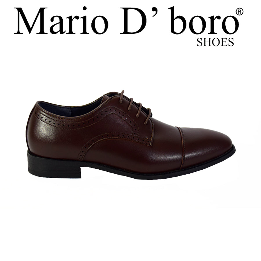 Mario D' Boro Men's Formal Elite MX 24514 Black/Mahogany C53