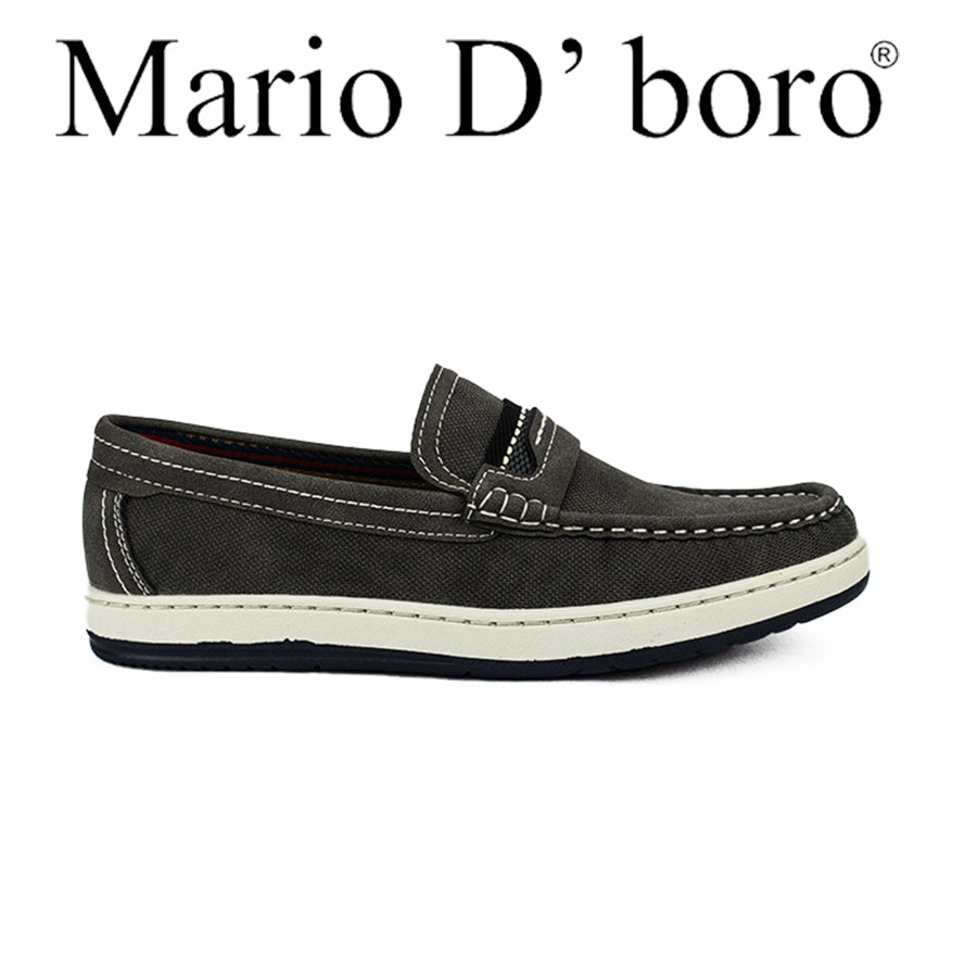 Mario D' Boro Men's Casual Loafers MX 24386 Gray/Navy Blue C48