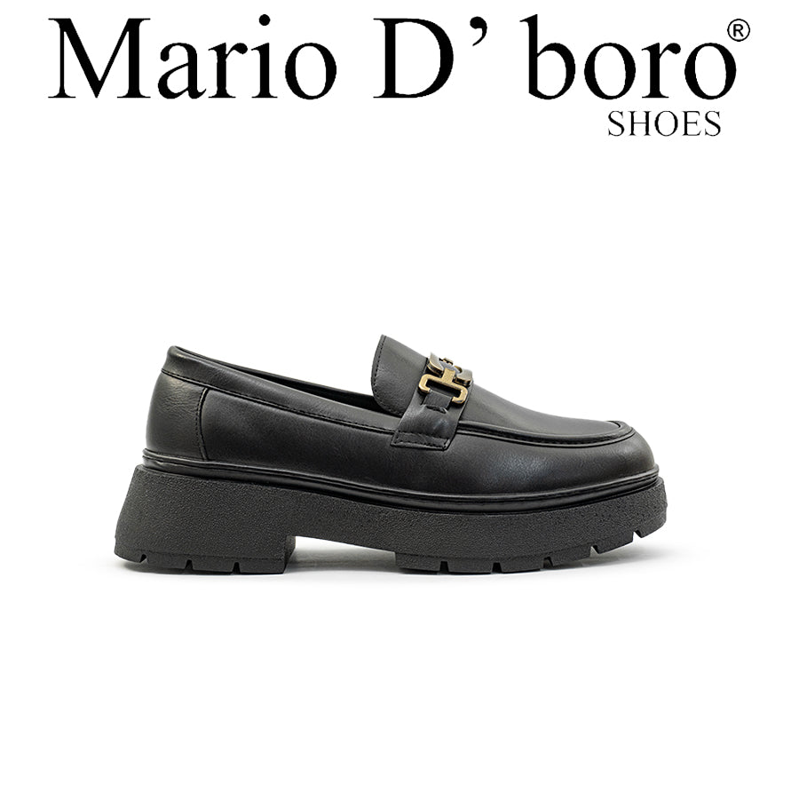 Mario D' Boro Men's Formal Slip On MY 24841 - Black /V.Dark Brown  C81
