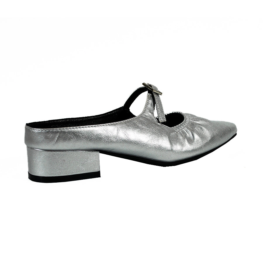 Mario D' Boro Women's Mules LX 27565 Silver C58