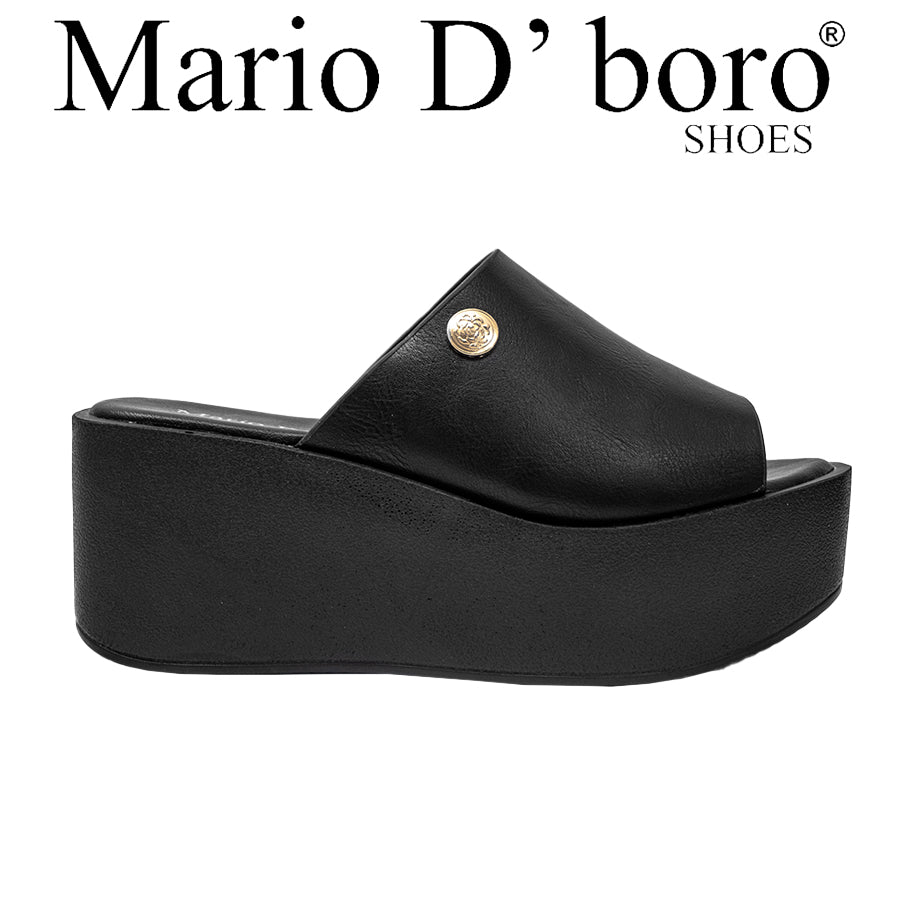 Women's Wedge Sandals LY 28026 Beige/Black C71